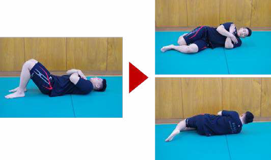 Ukemis, (2) Giro del cuerpo hacia los lados